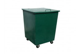 Контейнер металлический 0,75 м³ для мусора с крышкой