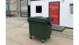 Контейнер пластиковый для мусора объём 1,1 м3 (евроформа)